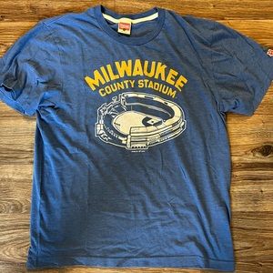 Milwaukee Brewers County Stadium Shirt Homage Mens Large